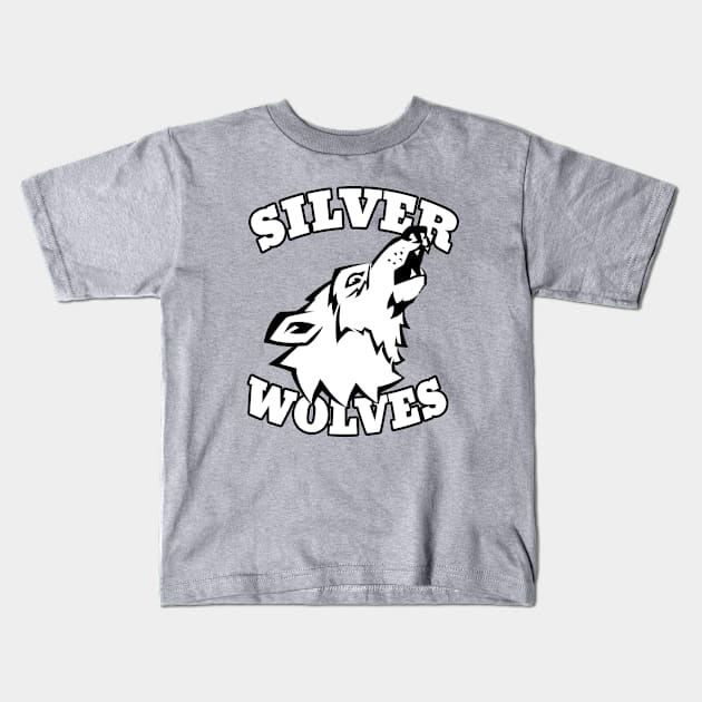 Silver Wolves mascot Kids T-Shirt by Generic Mascots